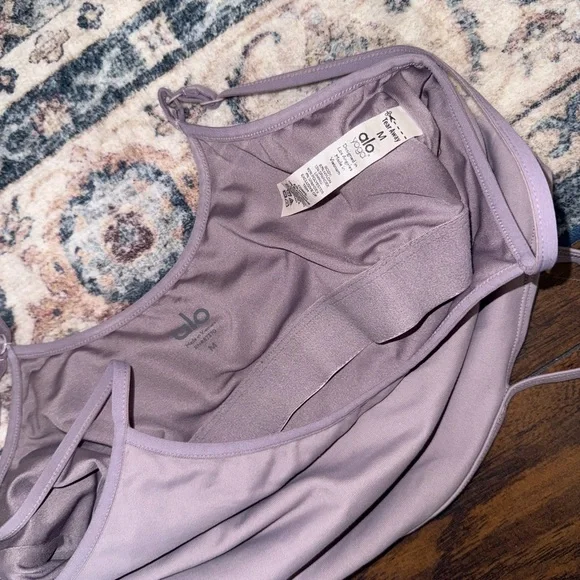 ALO Yoga Halo Bra Tank Lavender Smoke - Picture 7 of 8